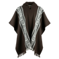 🦙 Llama wool dark brown with diamond pattern poncho