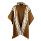 🦙 Llama wool light brown diamond poncho