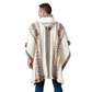 🦙 Llama wool white with brown diamond poncho