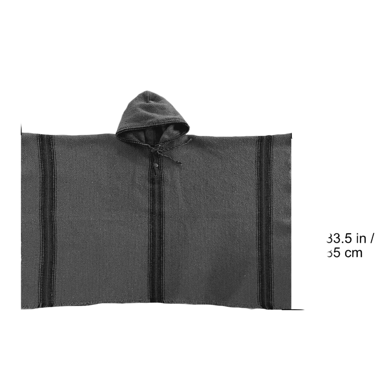 🦙 Llama wool full striped poncho