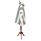 🦙 Llama wool white with bloack diamond pattern poncho