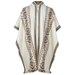 🦙 Llama wool white with brown diamond poncho